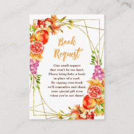 Autumn Fall Harvest Baby Shower Book Request Tilläggskort
