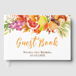 Autumn Fall Harvest Birthday Gästböcker