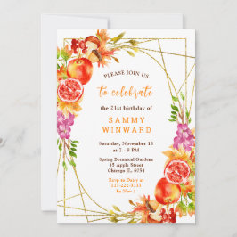 Autumn Fall Harvest Birthday Inbjudningar