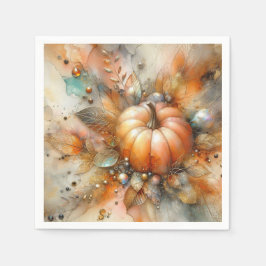 Autumn Fall Harvest Pumpkin Pappersservett