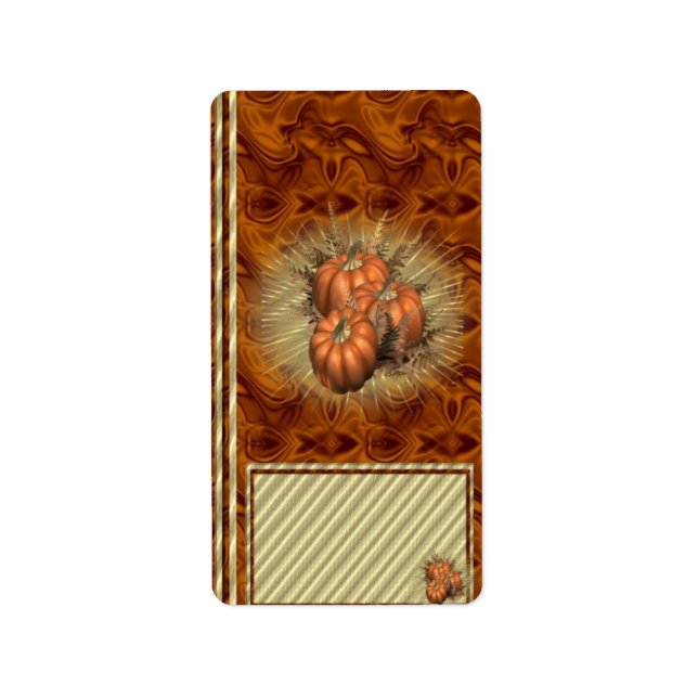 Autumn Fall Hershey Miniature Candy Wrapper Adressetikett (Framsidan)