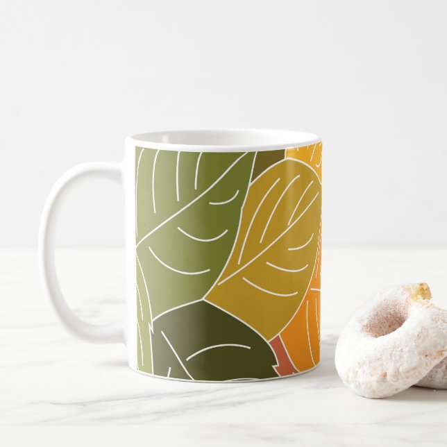 Autumn Fall Leaves Kaffemugg (Med munk)