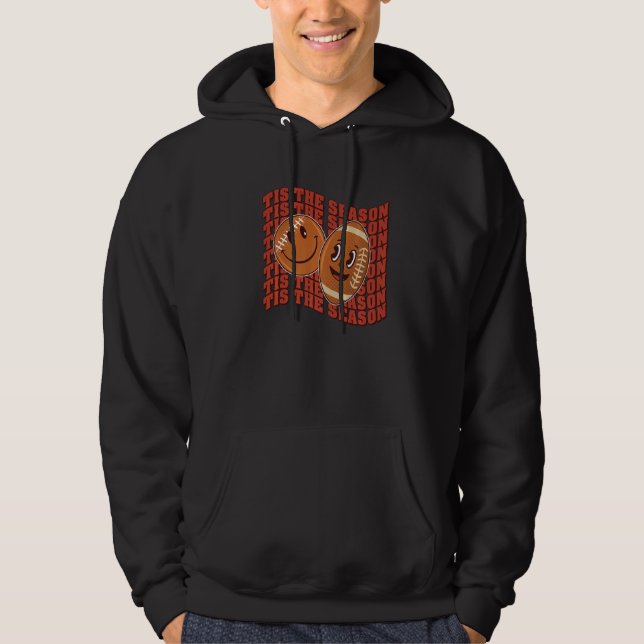 Autumn Fall This The Season Family Football Thanks Hoodie (Framsida)