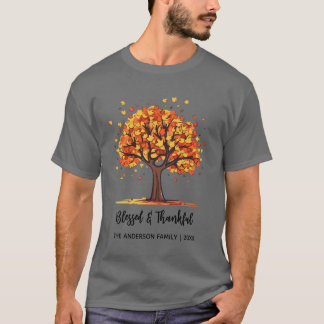 Autumn Fall Tree Happy Thanksgiving Blessed T Shirt