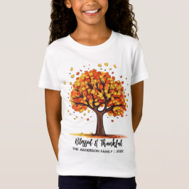 Autumn Fall Tree Happy Thanksgiving Blessed T Shirt
