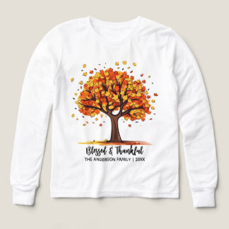 Autumn Fall Tree Happy Thanksgiving Blessed T Shirt