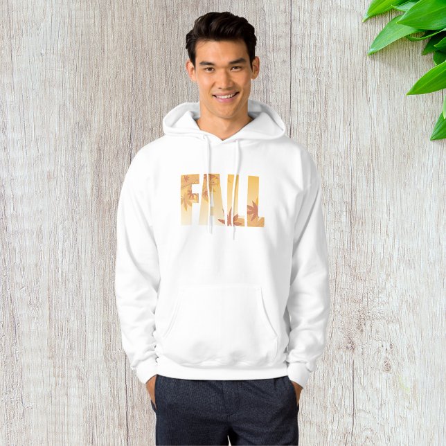 Autumn Fall Typography Design med Löv Hoodie (Skapare uppladdad)