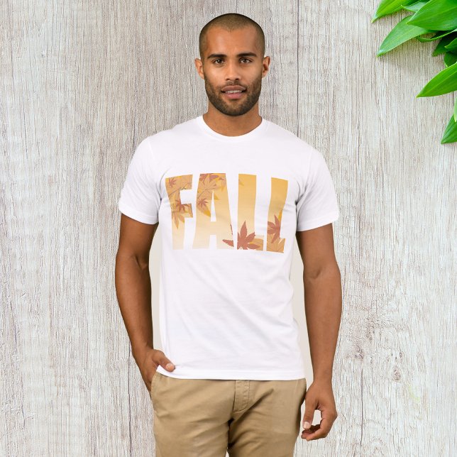 Autumn Fall Typography Design med Löv T Shirt (Skapare uppladdad)