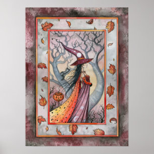 Autumn Fall Witch Wiccan Poster av Molly Harrison