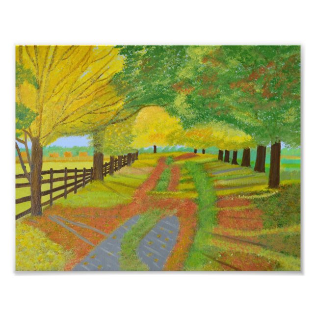 Autumn Fallen Löv Fototryck (Framsidan)