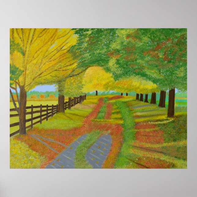 Autumn Fallen Löv Poster (Framsidan)