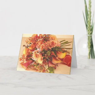 Autumn Färg Bouquet Note Card Kort