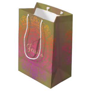 Autumn Färg Mandala Monogram Gift Bag