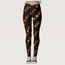 Autumn Färg Maple Lövs mönster monogrammad