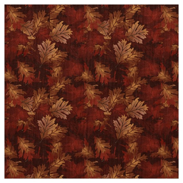 Autumn Färg Maple Oak Linen Tyg (Provkarta)