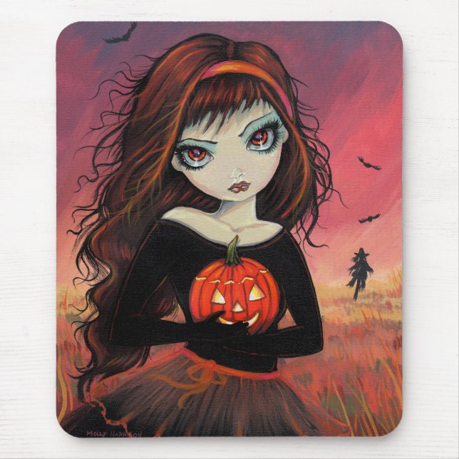 Autumn Fire Halloween Mousepad Musmatta (Framsidan)