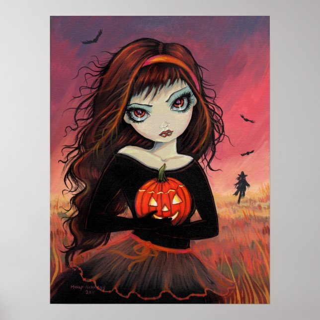 Autumn Fire Halloween Poster Skriv ut (Framsidan)