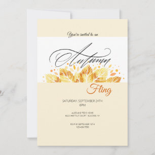 Autumn Fling Inbjudningar