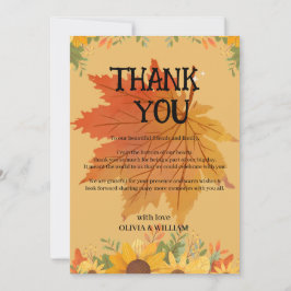 Autumn Floral Thanksgiving Dinner Tack Kort