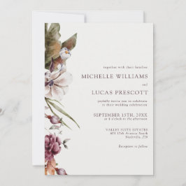 Autumn Floral Wedding Invitation Inbjudningar