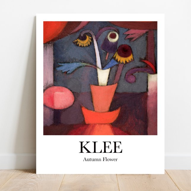 Autumn Flower av Paul Klee Poster (Klee's vibrant Autumn Flower: Decorate your home with this iconic masterpiece!)