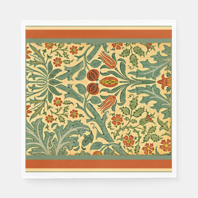 Autumn Flower, berömd William Morris mönster, Pappersservett (Framsidan)