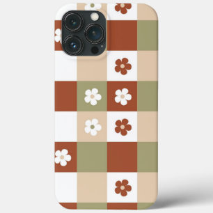Autumn Flower Gingham Check Mönster