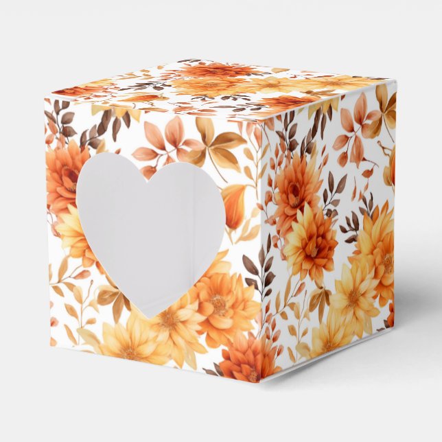 Autumn Flowers Favor Gift Box Presentaskar (Framsidan Sidan)