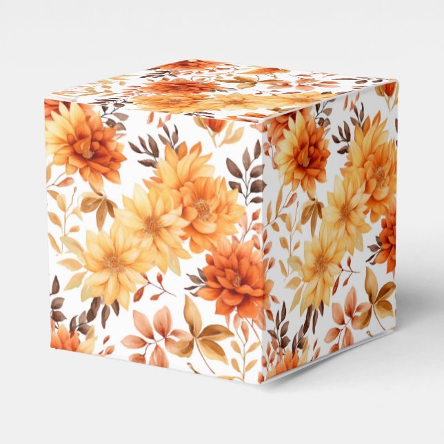Autumn Flowers Favor Gift Box Presentaskar (Framsidan Sidan)