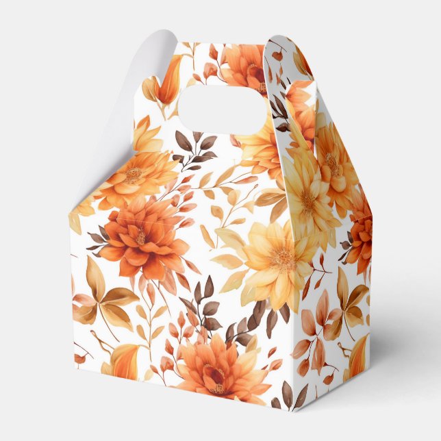 Autumn Flowers Favor Gift Box Presentaskar (Framsidan Sidan)