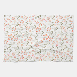 Autumn Flowers Tea Towel Kökshandduk