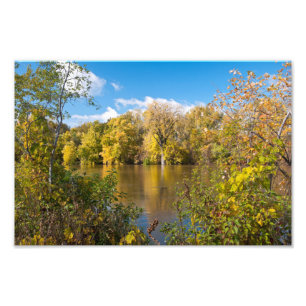 Autumn Foliage Along Minnesota River Fototryck