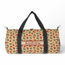 Autumn Foliage Cream Mönster Duffel Bag