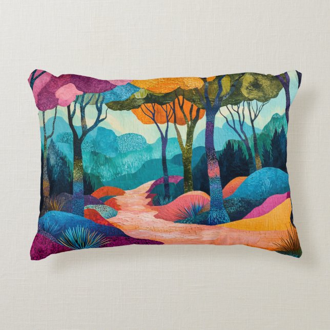 Autumn Forest Accent Pillow Prydnadskudde (Framsidan)