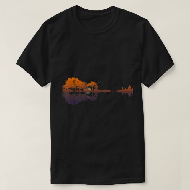 Autumn Forest and City Reflection Art T Shirt (Design framsida)