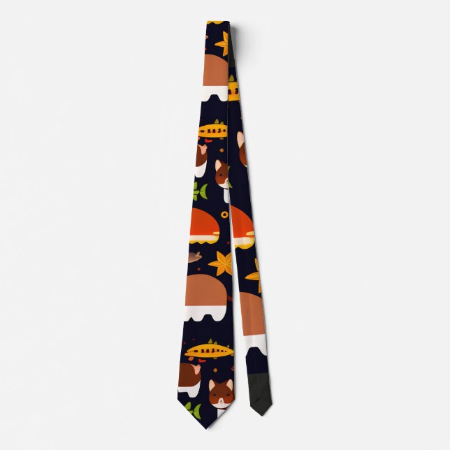 Autumn Forest Animals Retro Mönster Slips (Framsida)
