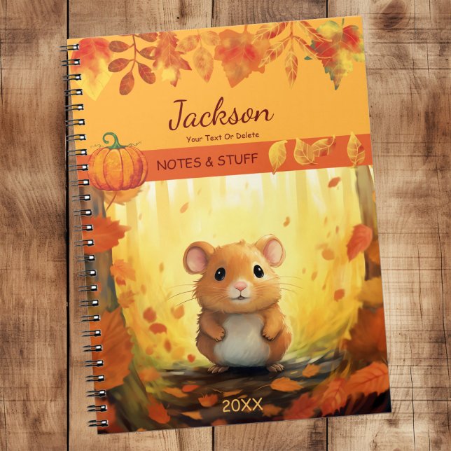 Autumn Forest Cute Hamster - bärbar dator Anteckningsbok (Skapare uppladdad)