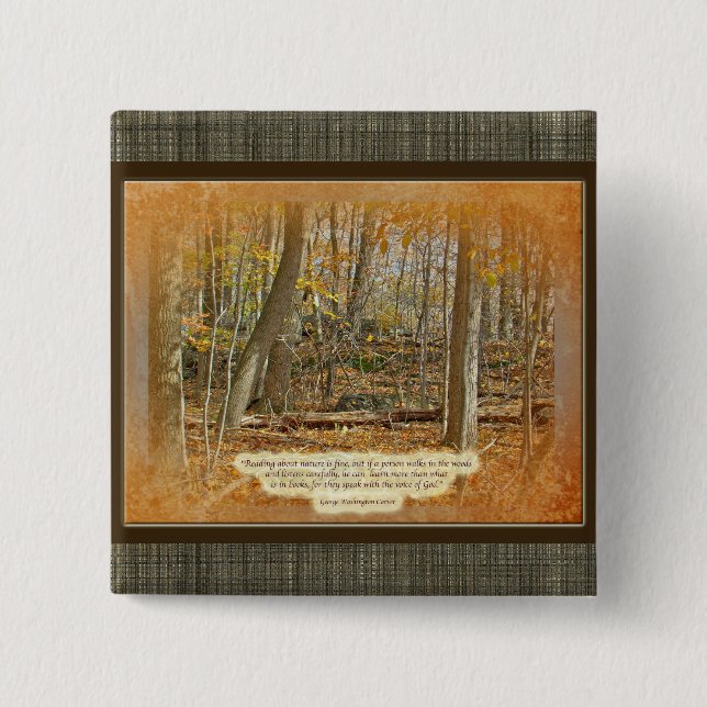 Autumn Forest George Washington Carver Quotation Knapp (Framsida)