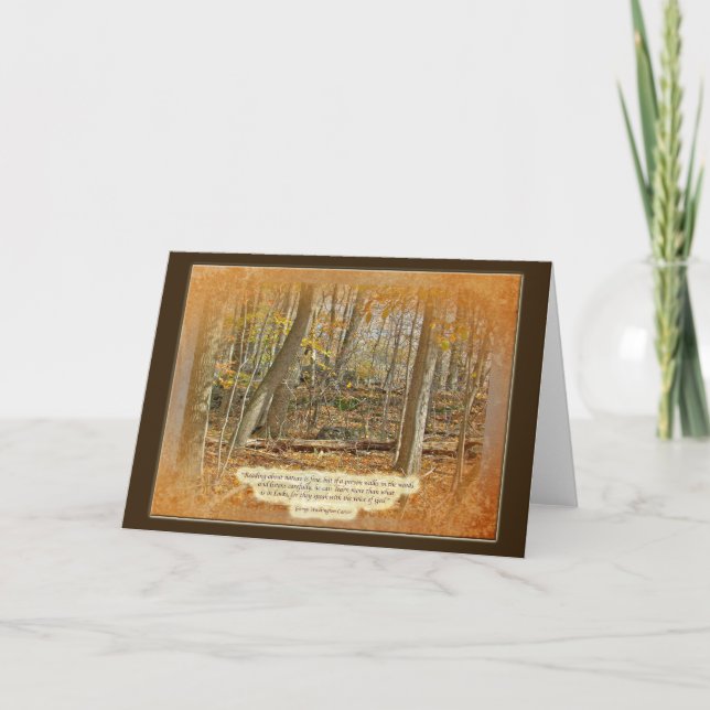 Autumn Forest George Washington Carver Quotation Kort (Framsida)