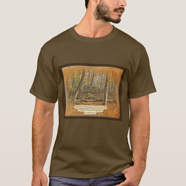 Autumn Forest George Washington Carver Quotation T-shirt (Framsida)
