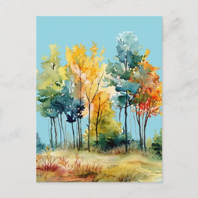 Autumn Forest Vykort (Framsida)