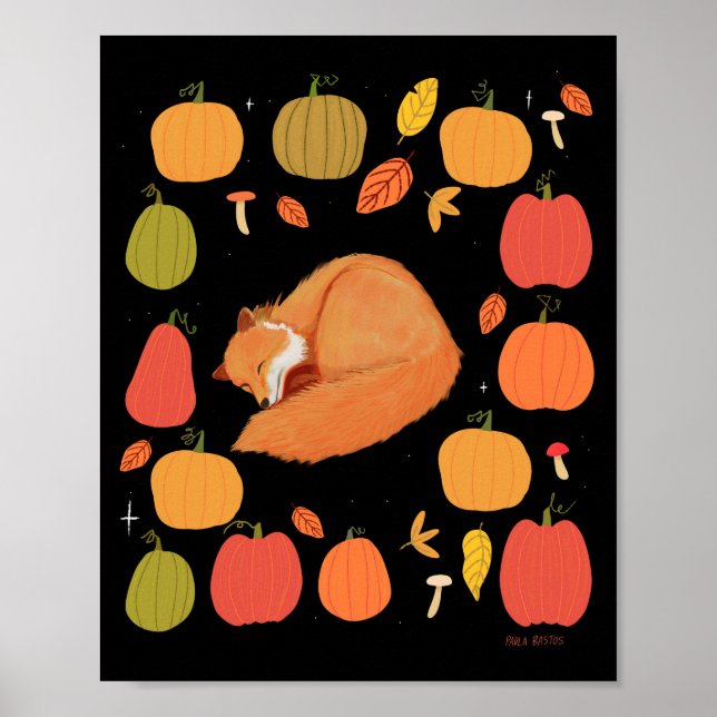 Autumn Fox Print, Value Poster Paper (Matte) (Framsidan)