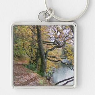 AUTUMN FYRKANTIG SILVERFÄRGAD NYCKELRING