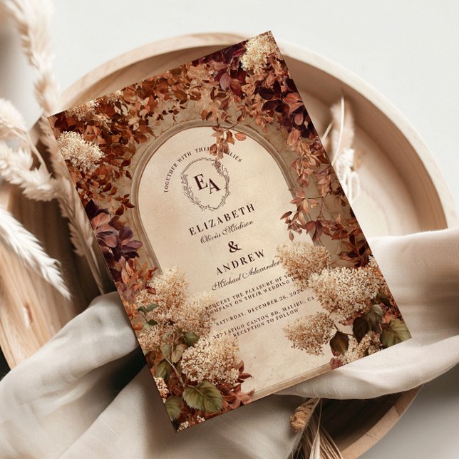 Autumn Garden Archway Bröllop Inbjudningar (Skapare uppladdad)