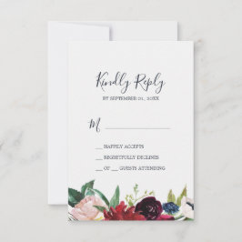 Autumn Garden | Burgundy enkel OSA kort