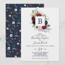 Autumn Garden | Burgundy Monogram Bröllop