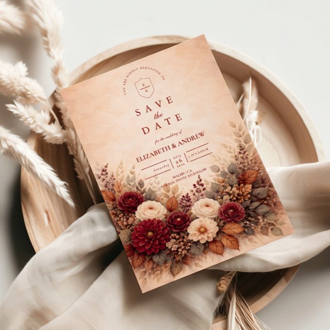 Autumn Garden Floral Wedding Spara Datumet (Skapare uppladdad)