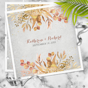 Autumn Garden Wedding Napkins Pappersservett