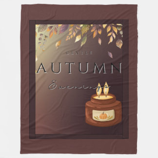 Autumn Gentle Evenings Fleece Blanket - Mysigt fal