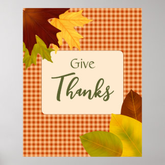 Autumn Gingham-Thanksgiving Poster